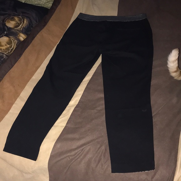 DIANE VON FURSTENBERG silver and black reptile print pants size 6 💕 - Picture 4 of 11